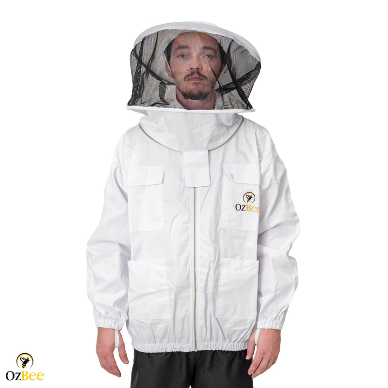 Beekeeping Bee Jacket Standard Cotton Jacket With Round Head Veil Protective Gear