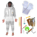 Beekeeping Starter Kit For Beekeepers With OZ Bee Premium 3 Layer Mesh Ventilated Hoodie Style Suit Protective Gear