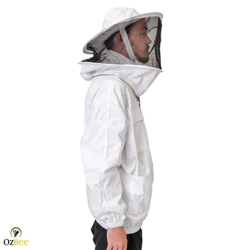 Beekeeping Bee Jacket Standard Cotton Jacket With Round Head Veil Protective Gear