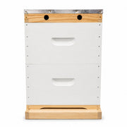 10 Frame Full Depth Double Storey Beehive Kit – Assembled & Painted with Frame Options & Mesh Bottom Board