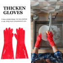 PVC Work Safety Glove Red 45cm Oil Chemical Resistant Dipped Durable Sanded