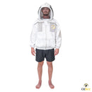 Beekeeping Bee Cotton Semi Ventilated Jacket With Hood Style Veil Protective Gear - Ozee beekeeping Supplies