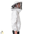 Beekeeping Bee Jacket Standard Cotton Jacket With Round Head Veil Protective Gear - Ozee beekeeping Supplies