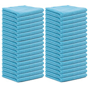 Microfibre Cleaning Cloth, Car Cleaning Detailing Towels Washing Duster Sky Blue 50 Pcs - Ozee beekeeping Supplies