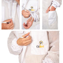 OZBEE Beekeeping Suit 3 Layer Mesh Ultra Cool Ventilated Hoodie Veil Beekeeping Protective Gear