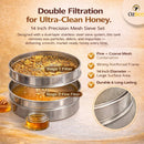 Stainless Steel Double - layer Bee Honey Sieve Filtration, Strainer Honey Harvesting Tool 14cm Large - Ozee beekeeping Supplies