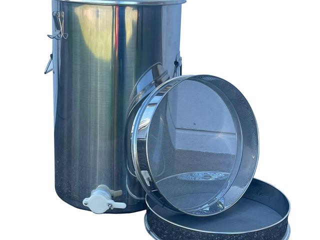 Stainless Steel Honey Tank with Honey Gate & Seive - Ozee beekeeping Supplies
