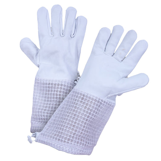 Ventilated Beekeeping Gloves – Goatskin Leather Bee Protection - Ozee beekeeping Supplies