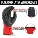 Work Gloves Latex Coated General Purpose Hand Protection Garden Mechanic 120 Pairs - Ozee beekeeping Supplies