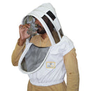 Beekeeping Bee Cotton Half Body Open Hoodie Style Veil Protective Gear - Ozee beekeeping Supplies