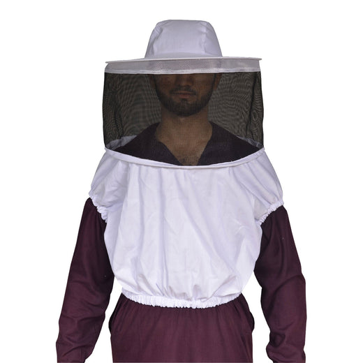 Beekeeping Bee Cotton Half Body Round Head Veil Protective Gear - Ozee beekeeping Supplies