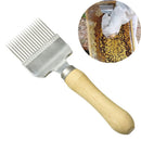 Stainless Steel Honey Knife Straight Needle Honey Comb Uncapping Fork Wood Handle Beekeeping Tools - Ozee beekeeping Supplies